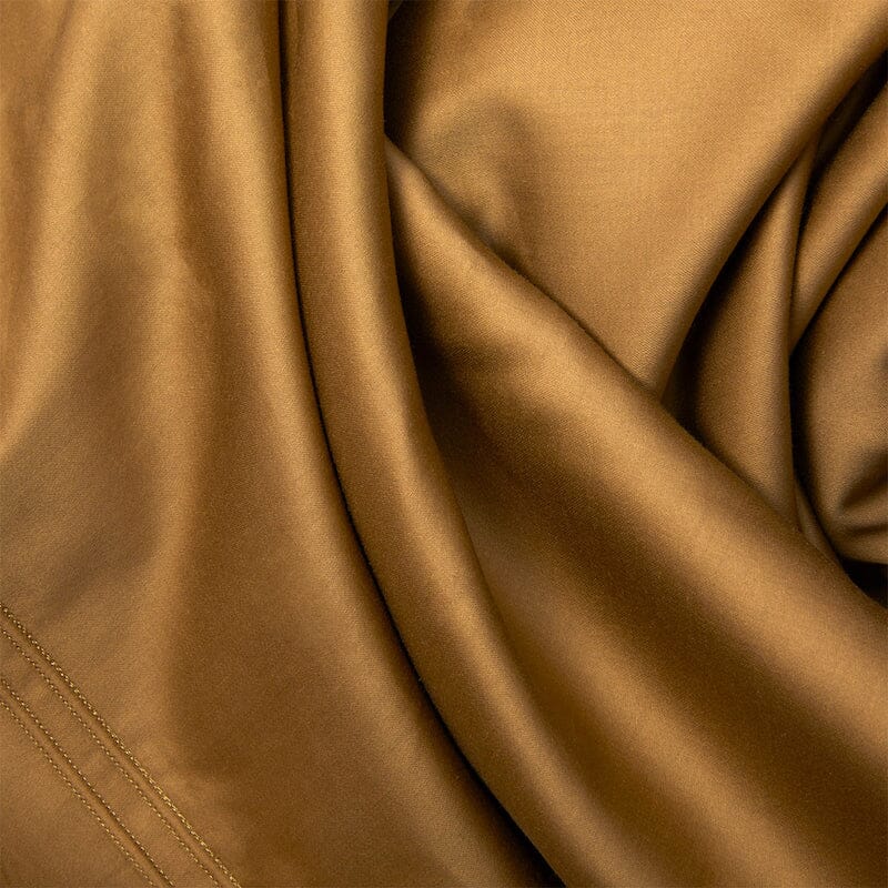Sateen Detail in Triomphe Bronze Bed Linens | Yves Delorme Bedding at Fig Linens and Home