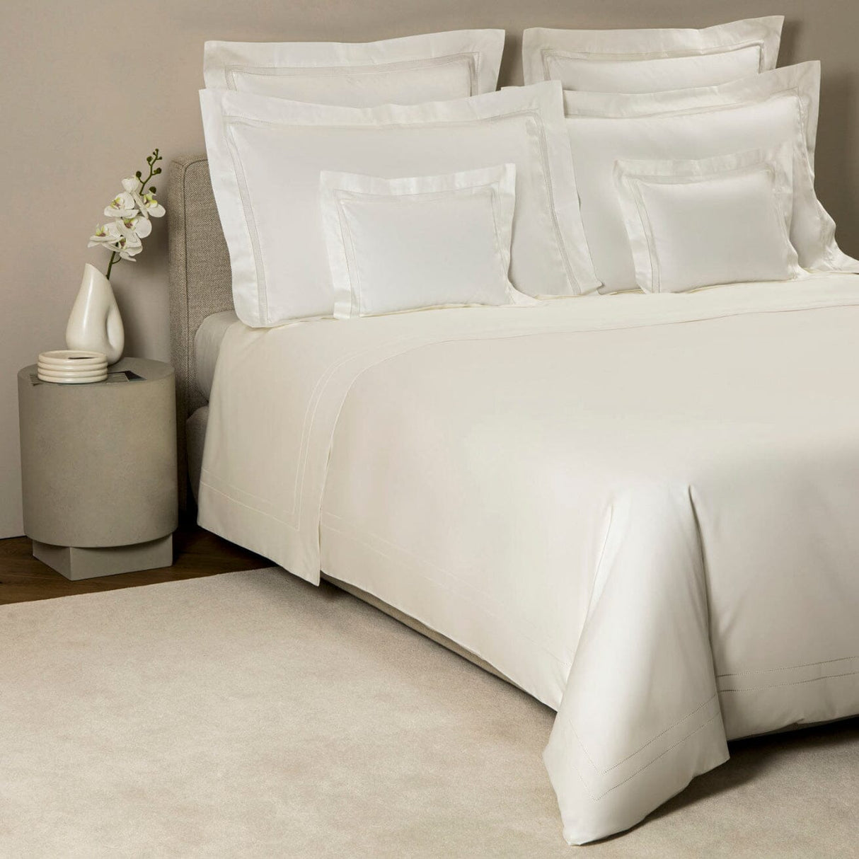 Frette - Doppio Ajour Luxury Fine Linens in Milk - Fig linens and home