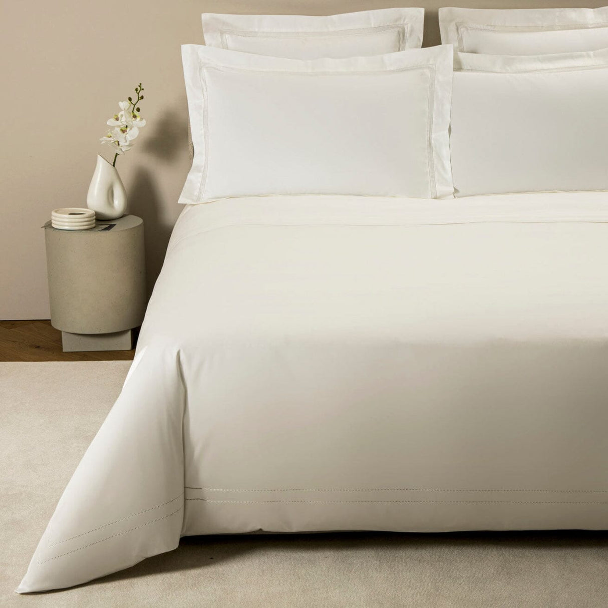 Frette - Doppio Ajour Bedding in Milk - Fig linens and home luxury linens