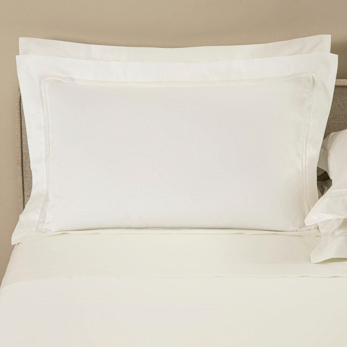 Frette - Doppio Ajour Pillow Sham in Milk - Frette Bedding at Fig linens and home