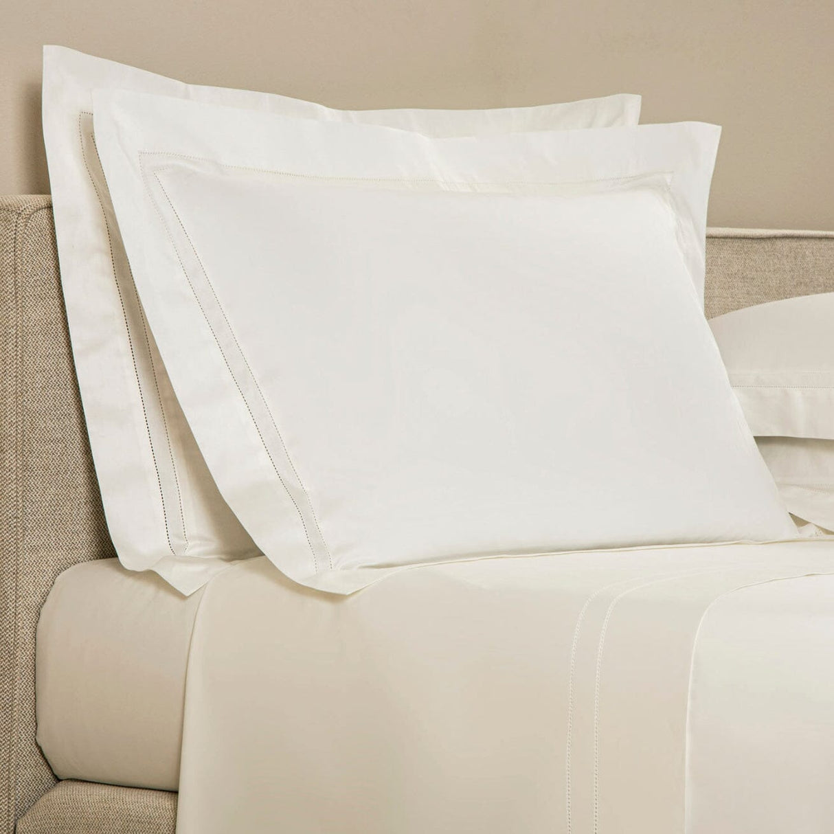Frette - Doppio Ajour King Sham or Standard Sham in Milk - Frette Fine Linens Bedding