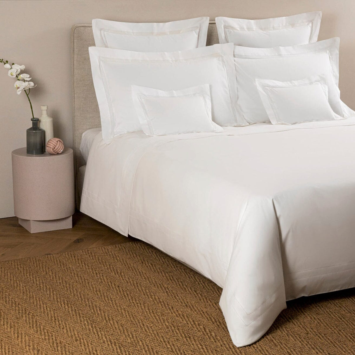 Frette Bedding - Doppio Ajour White Duvet Covers, Sheets, Shams and Pillowcases