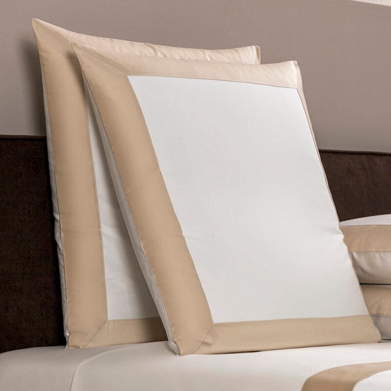 Frette Bedding - Bold Savage Beige Euro Sham Side View - Fig Linens and Home