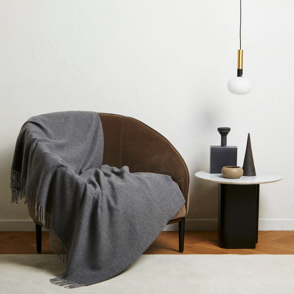 Frette Pure Cashmere Throw Blanket in Anthracite | Fig Linens and Home