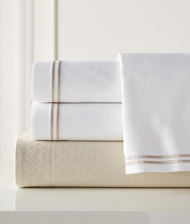Harvard Embroidered Percale Bedding by Legacy Home | Fig Linens
