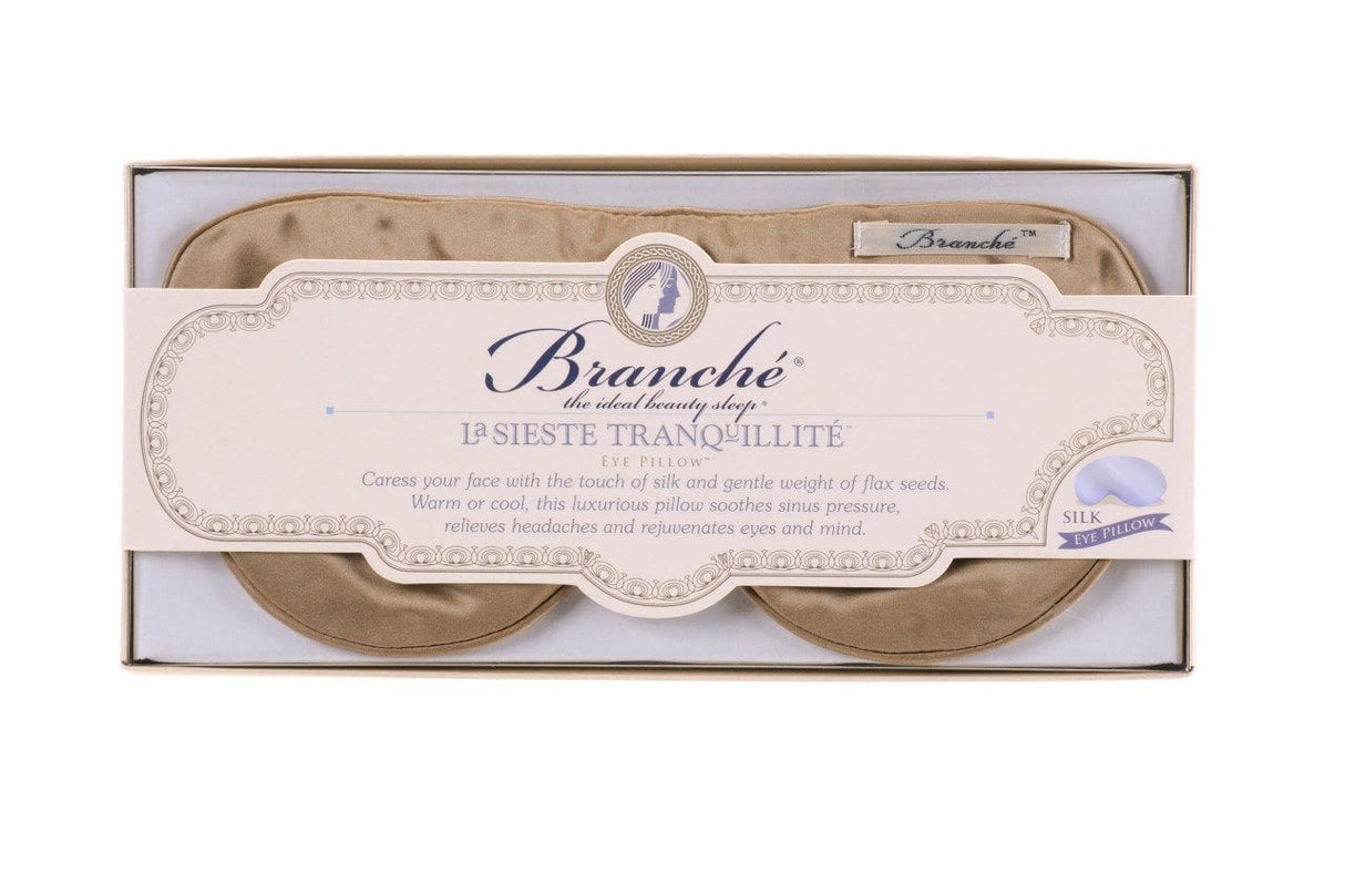 Branché La Sieste Tranquillité Silk Eye Pillow Fig Linens toffee