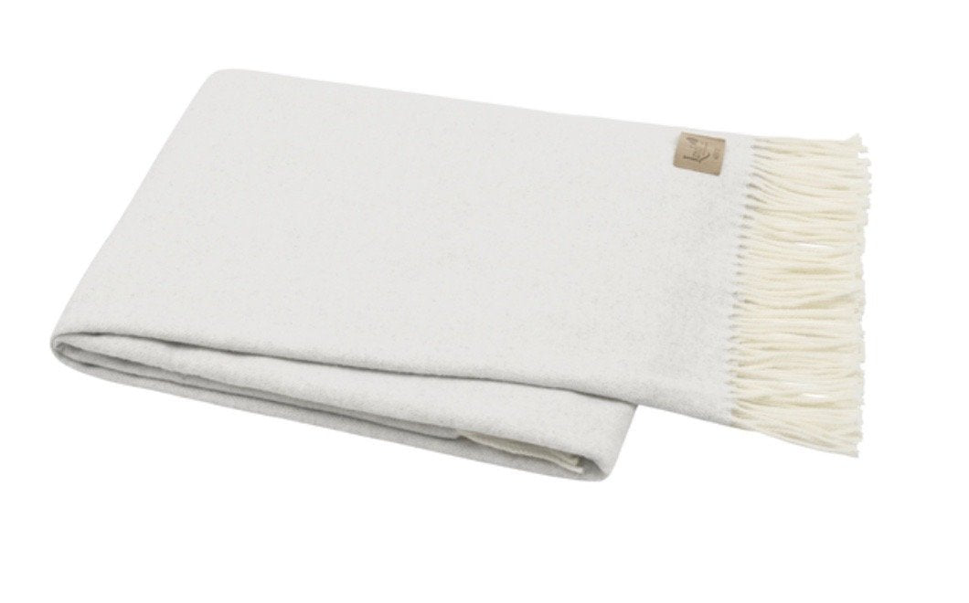 Italian Herringbone Silver Throw | Lands Downunder at Fig Linens