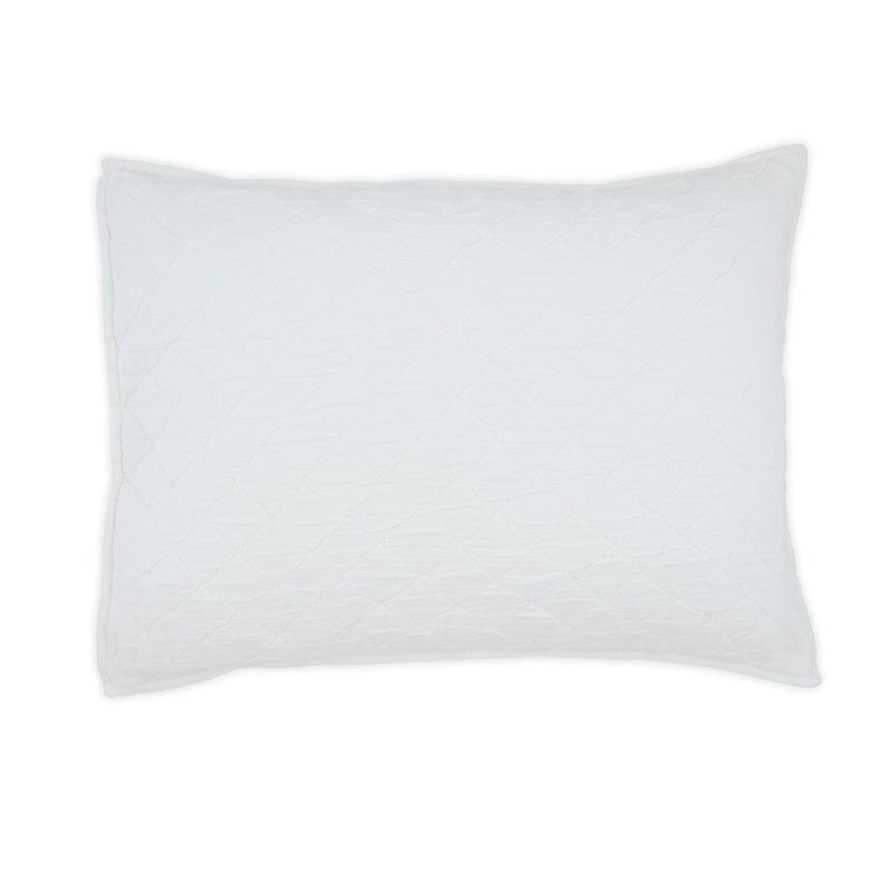 Pillow Sham in White - Louisa Bedding by TL at Home - Traditions Linens Quilted Louisa Style
