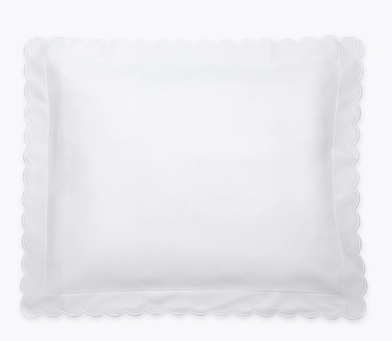 Matouk Diamond Pique White Sham | Fig Linens and Home