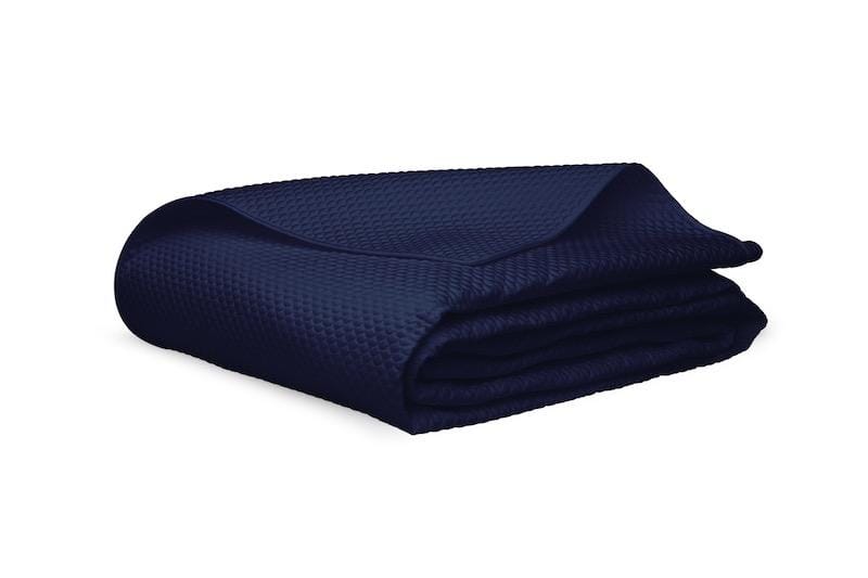 Navy Blue Alba Coverlets and Shams | Matouk at Fig Linens and Home