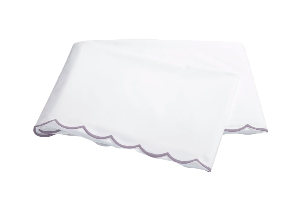 Matouk Flat Sheet - Deep Lilac Dakota Percale Bedding at Fig Linens and Home