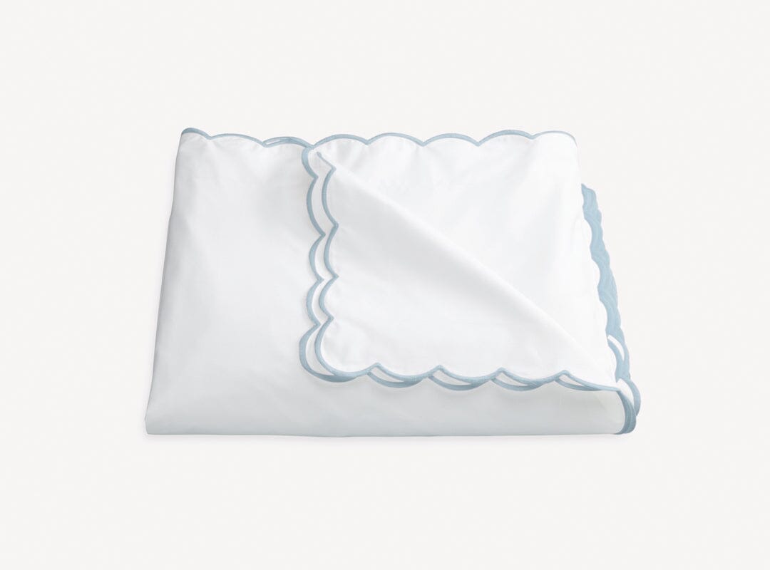 Matouk Duvet Cover - Light Blue Dakota Percale Bedding at Fig Linens and Home