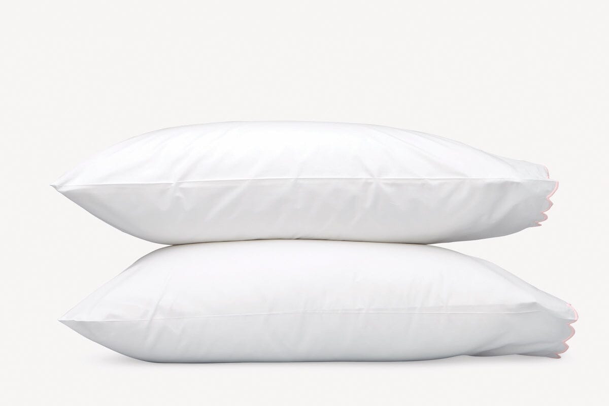 Matouk Pillowcases - Pink Dakota Percale Bedding at Fig Linens and Home