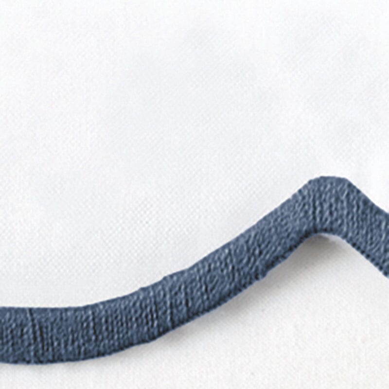 Matouk Fabric Swatch - Steel Blue Dakota Percale Bedding at Fig Linens and Home