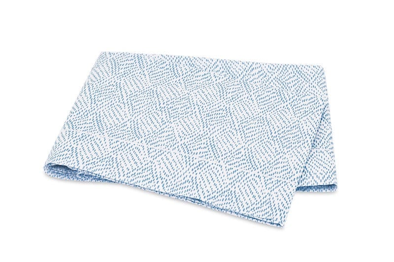Matouk Duma Diamond Sky Flat Sheet | Matouk Schumacher at Fig Linens and Home