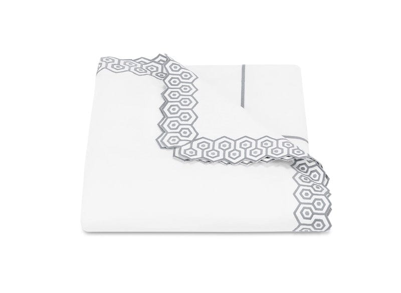 Matouk Duvet Cover - Felix Silver Matouk Bedding at Fig Linens and Home