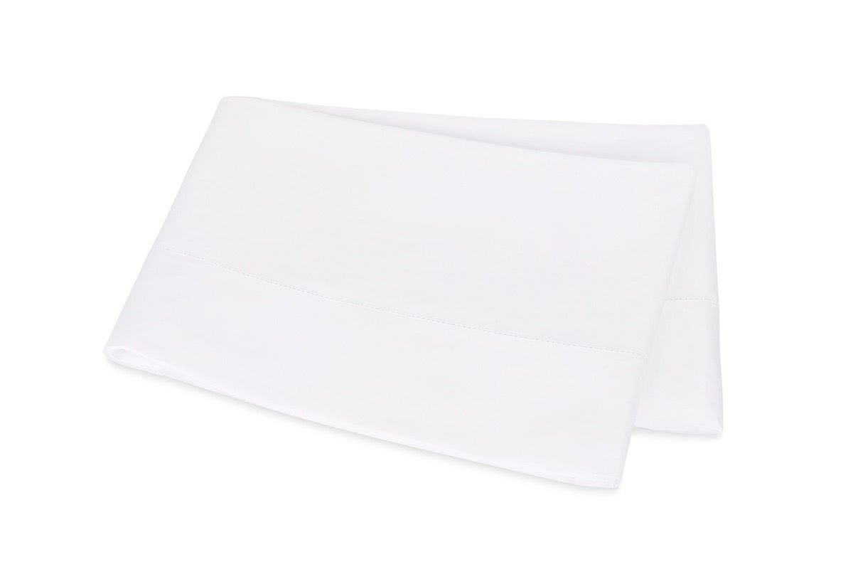Matouk Gatsby Hemstitch Flat Sheet in White Giza Cotton - Fig Linens and Home