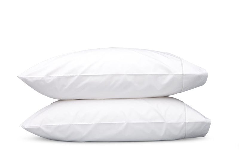 Matouk Pillowcase - Gatsby Bedding in Silver at Fig Linens and Home