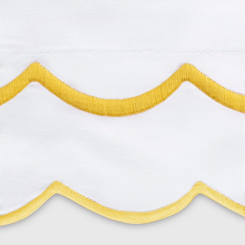 Matouk India Ceylon Sheets & Cases by Matouk - Azure King Flat Sheet 114" x 112" at FIG LINENS AND HOME - 17