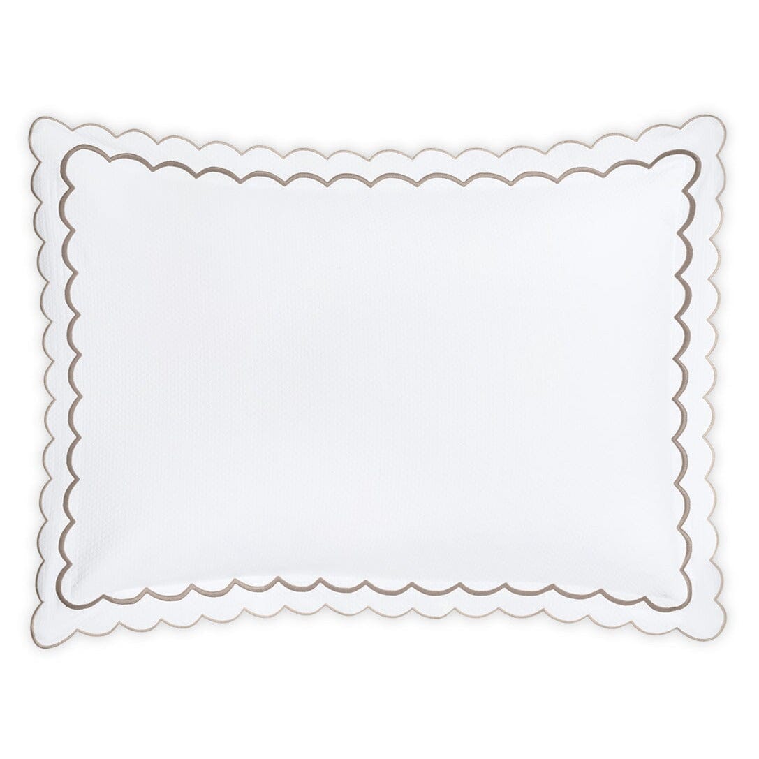 India Diamond Pique Driftwood Pillow Sham | Matouk Matelasse at Fig Linens and Home