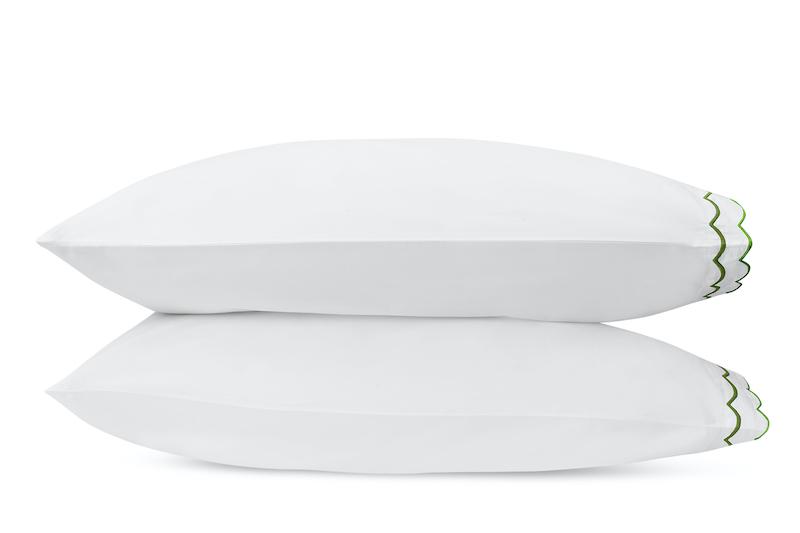 India Scallop Grass Pillowcases - Matouk at Fig Linens