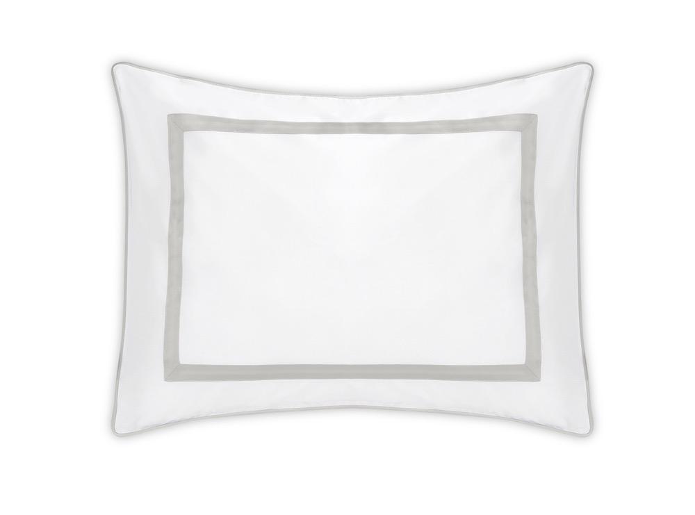 Matouk Louise Silver Sham | Giza Percale Cotton at Fig Linens