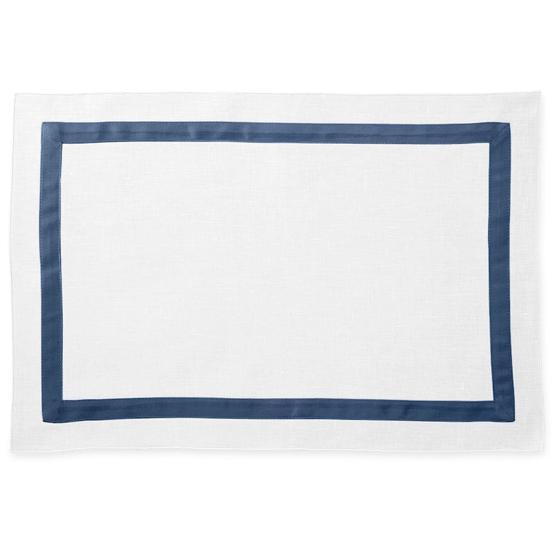 Matouk Lowell Steel Blue Placemat - Matouk Table Linens at Fig Linens and Home