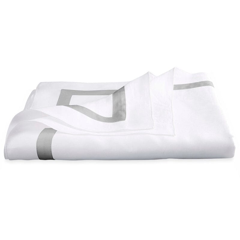 Matouk Lowell Tablecloth Silver - Fig Linens and Home Table Linens