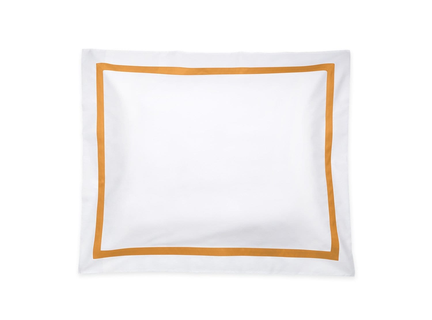 Matouk Lowell Tangerine Pillow Sham - Percale Bedding at Fig Linens