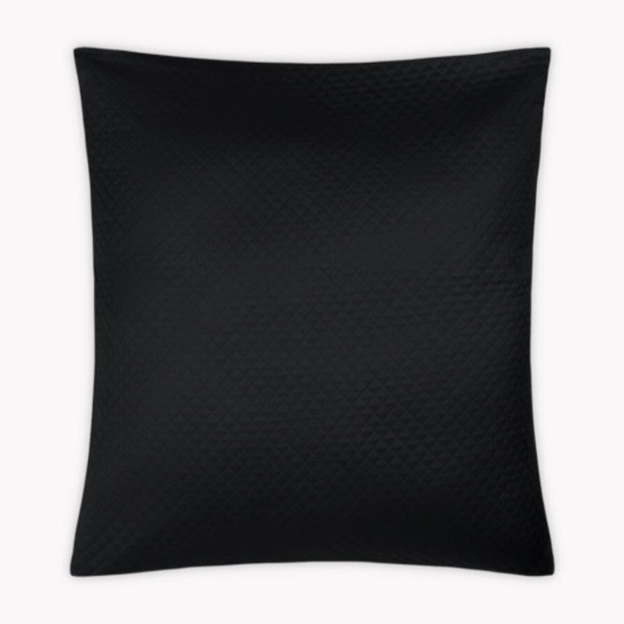 Matouk Matelasse - Petra Black Euro Sham at Fig Linens and Home