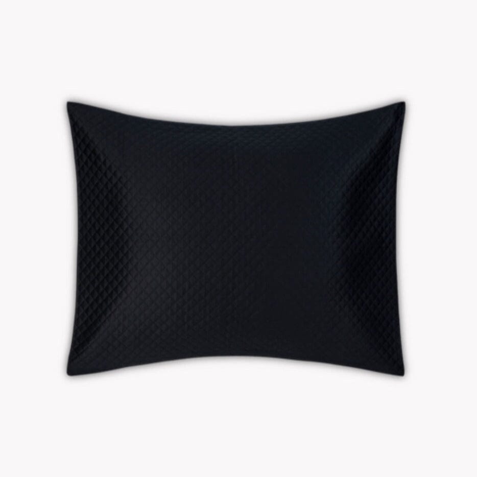 Matouk Matelasse - Petra Black Pillow Sham at Fig Linens and Home