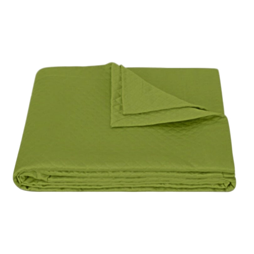 Matouk Petra Grass Green Matelasse Coverlets | Fig Linens and Home