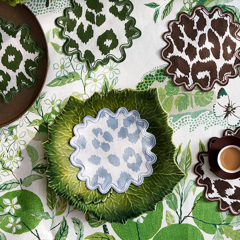 Matouk Schumacher Iconic Leopard Cocktail Napkins - Drink Napkins at Fig Linens and Home