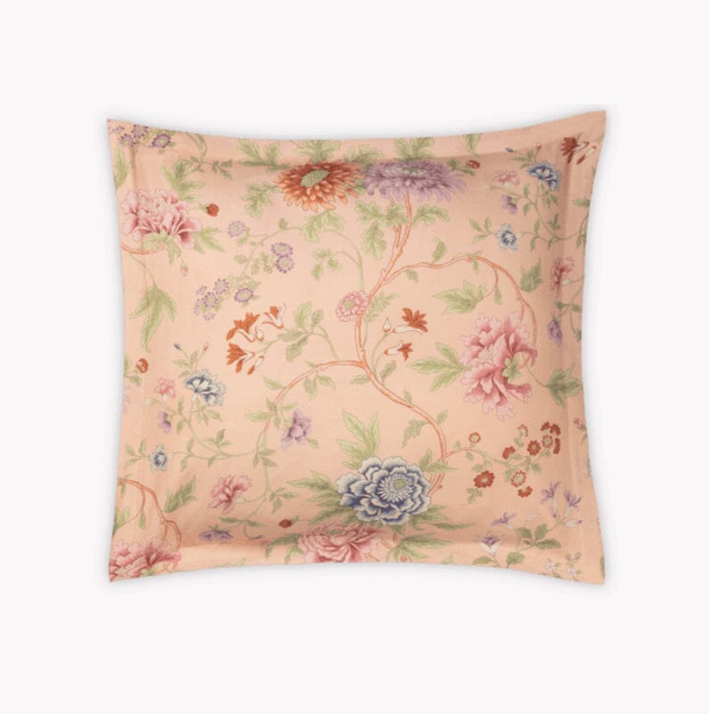 Euro Square Sham - Simone Linen Bedding in Apricot by Matouk Schumacher at Fig Linens and Home