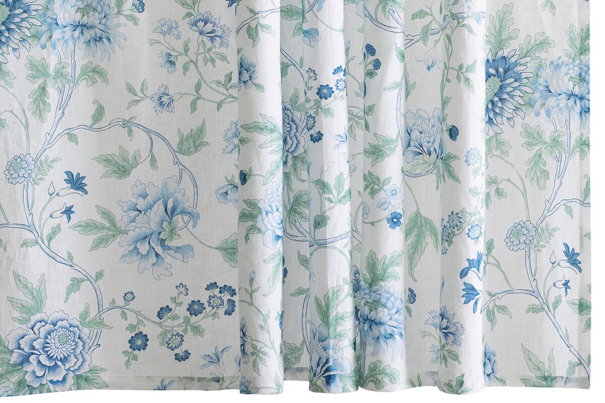 Shower Curtain - Apricot Simone Linen Shower Curtain by Matouk | Schumacher