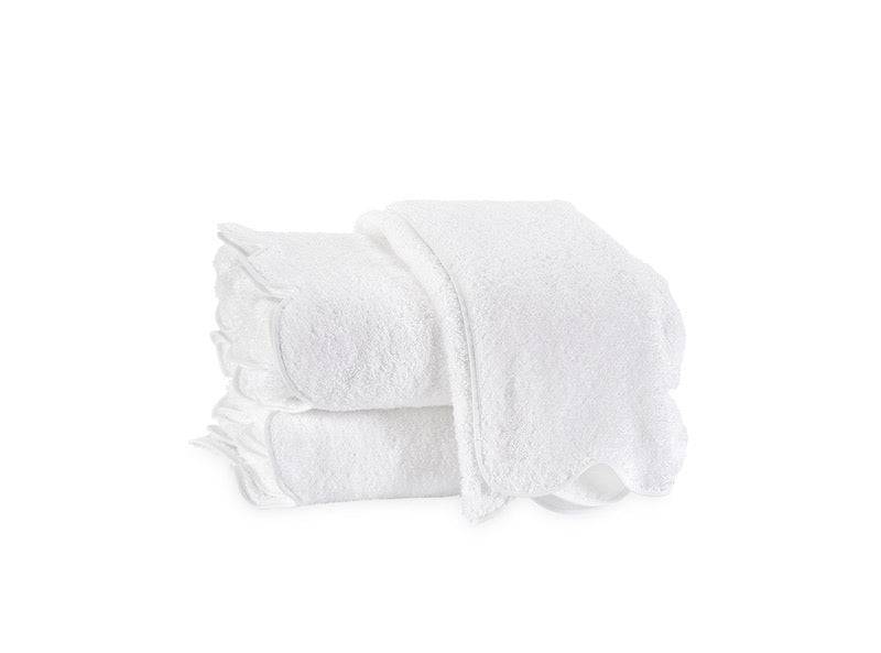 Matouk Towels - Cairo Scallop White Towels - Fig Linens and Home