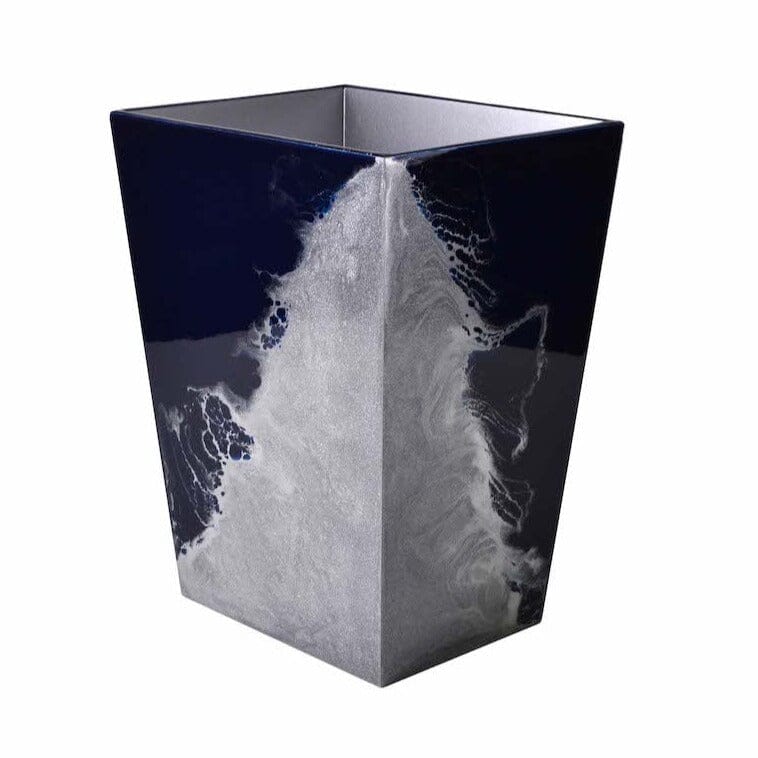 Mike and Ally Bathroom Accessories - Lava Midnight Wastebasket