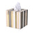 Bath Accessories - Catalina Natural Gold Boutique Tissue Cover at Fig Linens and Home