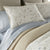 Avery Percale Duvets and Shams by Peacock Alley - Made with Blue & Tan Bedding
