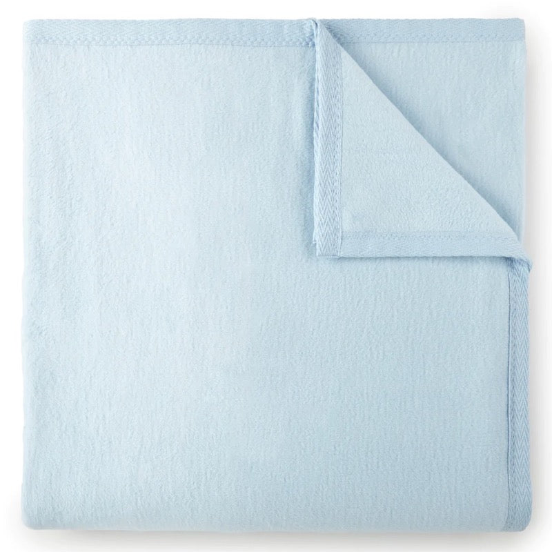 Peacock Alley Blanket - All Seasons Cotton Light Blue Blanket - Fig Linens and Home