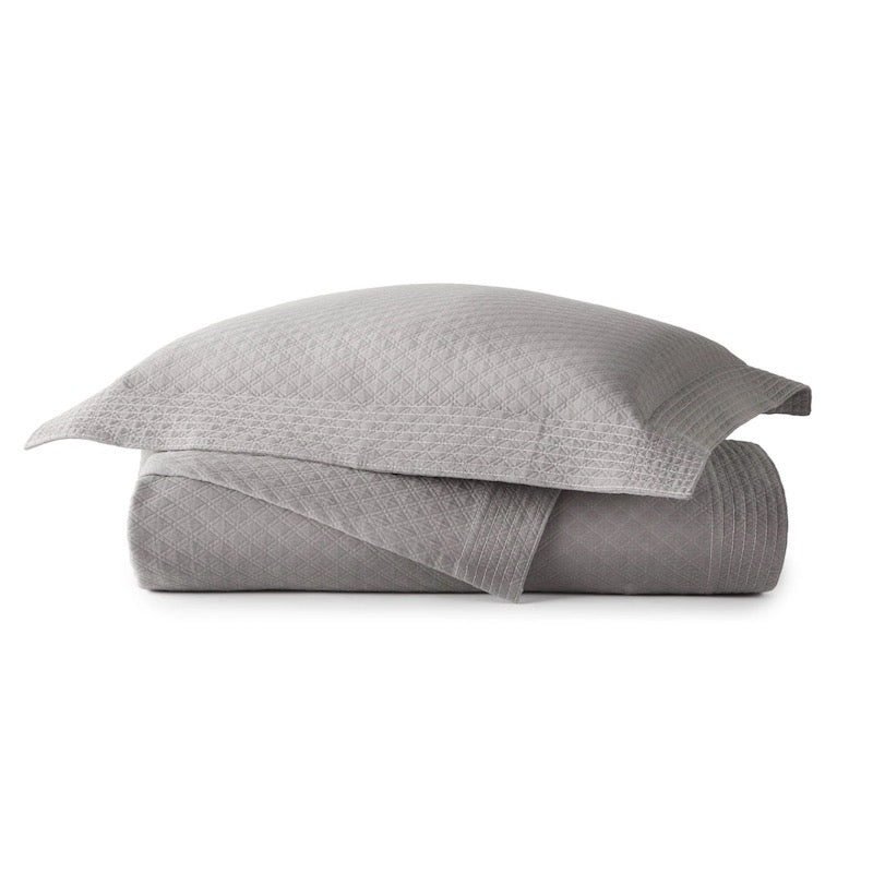 Gray Peacock Alley Coverlet - Alyssa Dark Gray Matelasse Bedding