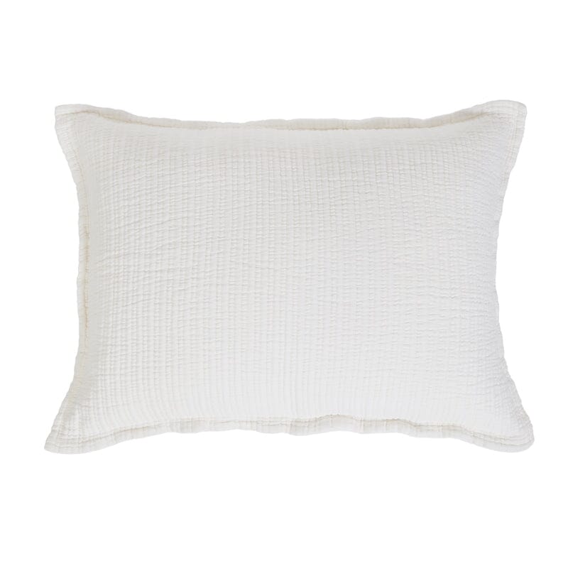 Standard Pillow Sham - Chatham Cream Matelasse by Pom Pom at Home at Fig Linens and Home