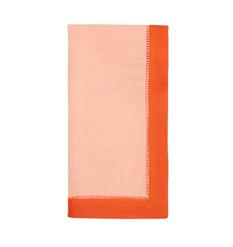Roma Cameo and Tangerine Napkins by Sferra at Fig Linens and Home