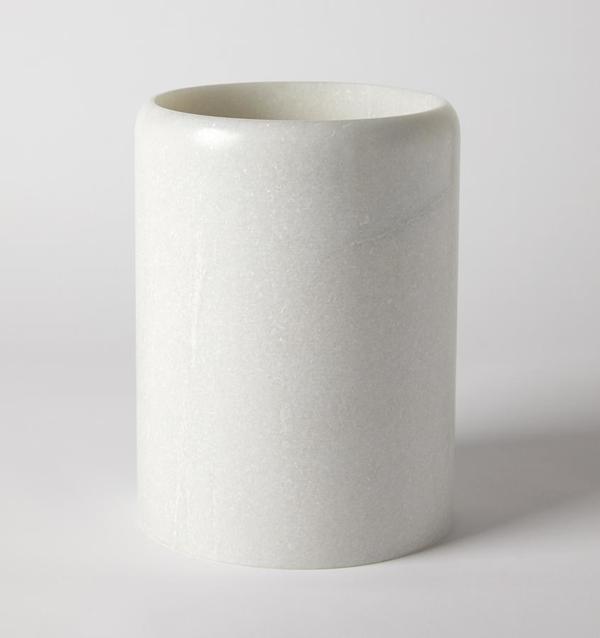 Fig Linens - Velina Marble Bath Accessories by Sferra- Wastebasket