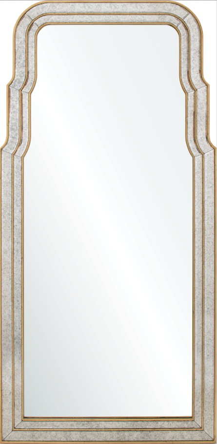 Venezia Gold Leaf Queen Anne Wall Mirror by Bunny Williams | Fig Linens