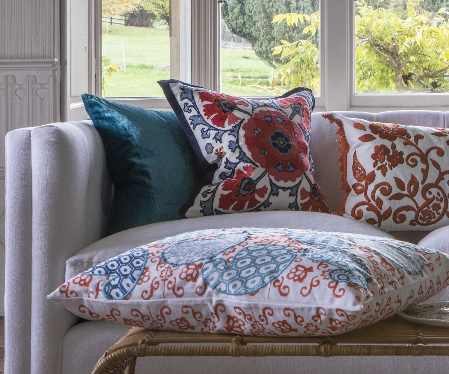 William Yeoward Alexi Rouge Decorative Pillow | Fig Linens