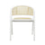 Aero White Cane Back Dining Chair by Worlds Away - Front - Fig Linens and Home