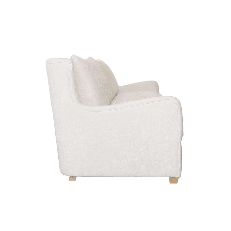 Kaleb WINGBACK SOFA WITH CERUSED OAK FEET IN IVORY PLAIN WEAVE UPHOLSTERY - Side 2