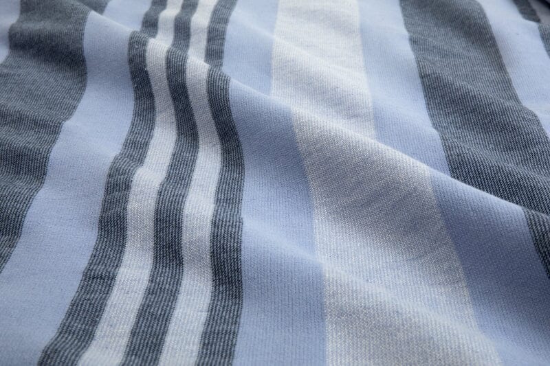 Hugo Boss Home Searide Blue Foutah with closing belt - Fabric Detail - Fig Linens and Home