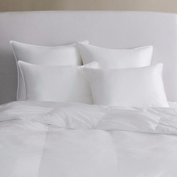 Comforter - Sferra Arcadia Down Free Comforters and Duvet Inserts on Bed at Fig Linens and Home
